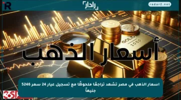 أسعار الذهب في مصر تشهد تراجعًا ملحوظًا مع تسجيل عيار 24 سعر 5246 جنيهاً